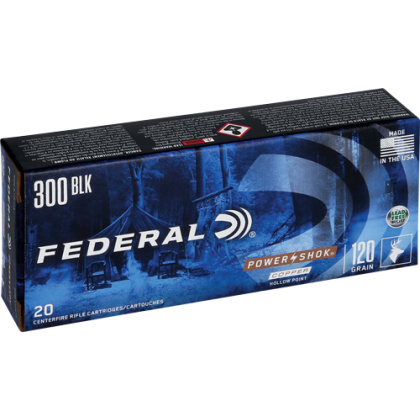 FEDERAL POWER-SHOK 300 AAC 120GR COPPER HP 20RD 10BX/CS