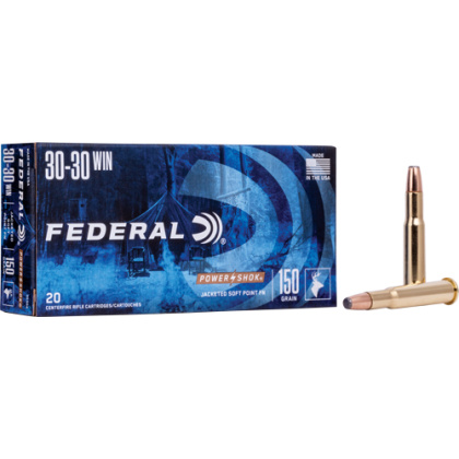 FEDERAL POWER-SHOK 30-30 WIN 150GR JSP-FN 20RD 10BX/CS