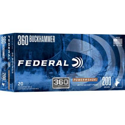FEDERAL POWER-SHOK 360 BUCKHAMMER 200G SP 20RD 10BX/C