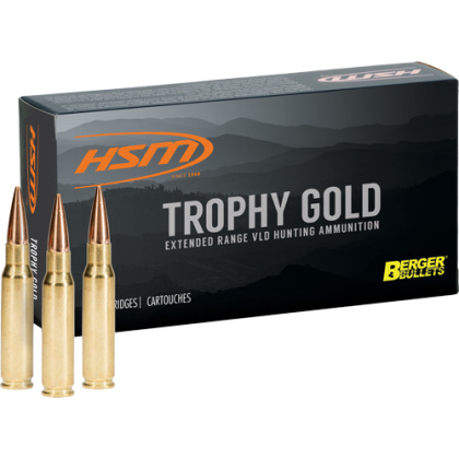 HSM TROPHY GOLD 6.5X55 MAUSER 130GR BERGER VLD 20RD 25BX/CS