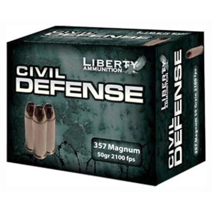 LIBERTY CIVIL DEFENSE 357 MAG 50GR HP 20RD 10BX/CS
