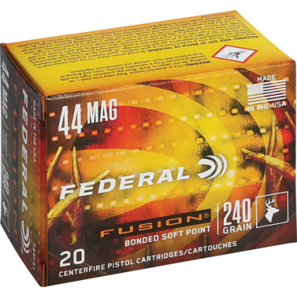 FEDERAL FUSION 44 REM MAG 240GR FUSION 20RD 10BX/CS