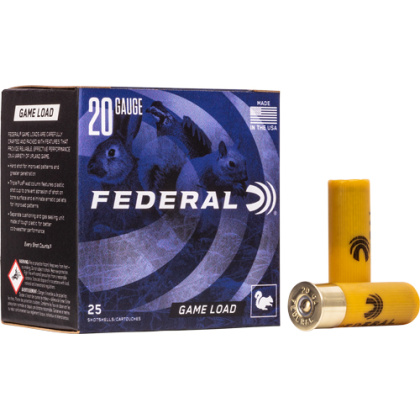 FEDERAL GAME LOAD 20GA 2.75" 7/8OZ #6 1210FPS 250RD CASE