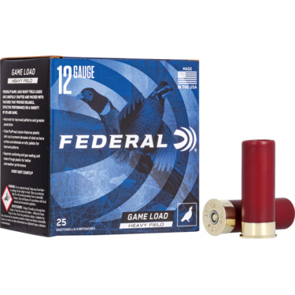 FEDERAL GAME SHOK 12GA 2.75" 1-1/4OZ #4 25RD 10BX/CS