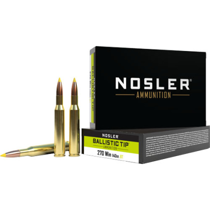 NOSLER 270 WIN 140GR BALLISTIC TIP 20RD 10BX/CS