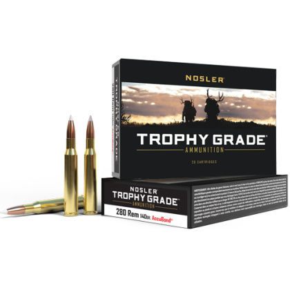 NOSLER TROPHY 280 REM 140GR ACCUBOND TIP 20RD 10BX/CS