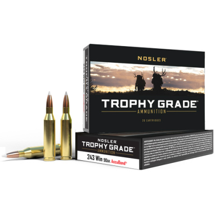 NOSLER TROPHY GRADE 243 WIN 90GR ACCUBOND TIP 20RD 10BX/CS