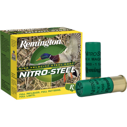 REMINGTON NITRO-STEEL 12GA 3" 1-1/4OZ #4 1450FPS 25RD 10BX/C
