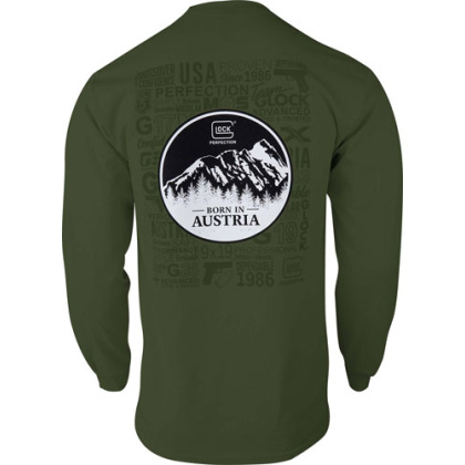 GLOCK OEM BORN IN AUSTRIA LONG SLEEVE SHIRT MILITARY GRN 3XL