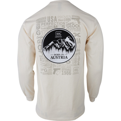 GLOCK OEM BORN IN AUSTRIA LONG SLEEVE SHIRT TAN 3X-LARGE