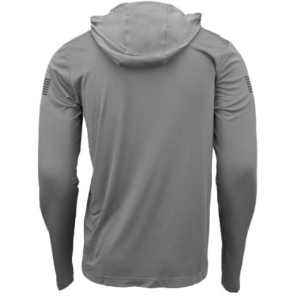 GLOCK HOODED PERFORMANCE LONG SLEEVE SHIRT LG GREY