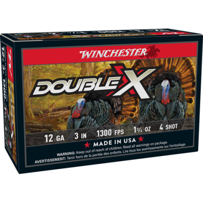 WINCHESTER DOUBLE-X 12GA 3" 1-3/4OZ #4 10RD 10BX/CS