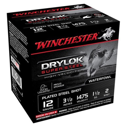WINCHESTER DRYLOK 12GA 3.5" 1-1/2OZ #2 1475FPS 25RD 10BX/C