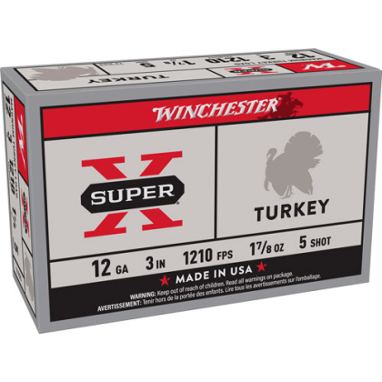 WINCHESTER SUPER-X TURKEY 12GA 3" 1-7/8OZ #5 10RD 10BX/CS