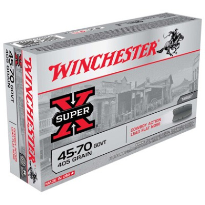 WINCHESTER SUPER-X 45-70 GOV 405GR LEAD-FN 20RD 10BX/CS