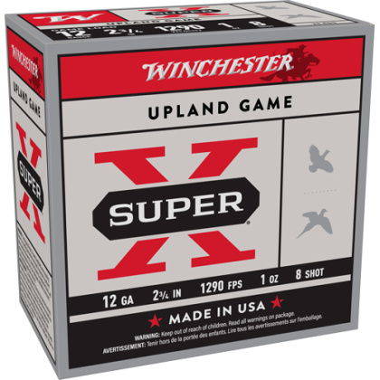 WINCHESTER SUPER-X 12GA 2.75" 1OZ #8 1290FPS 250RD CASE LOT