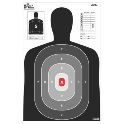 SPLATTER SHOT TARGET B27 SILHOUETTE PRO 23"X35" 5PK