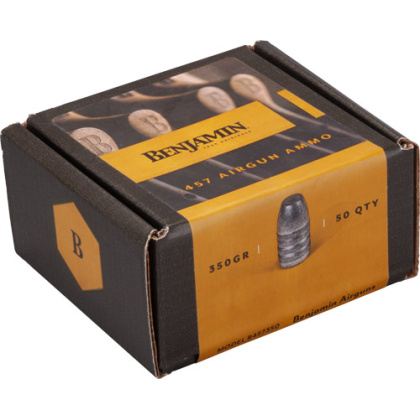 BENJAMIN 457 CALIBER PELLETS 350 GRAIN FLAT NOSE 50 PACK!