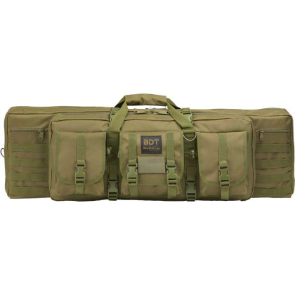 BULLDOG 43" 2 GUN TACTICAL CSE 3 LARGE ACCESSORY POCKETS GRN
