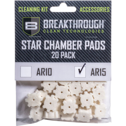 BREAKTHROUGH AR-15 STAR CHAMBER PAD 20 PK W/ 8-32 ADTR