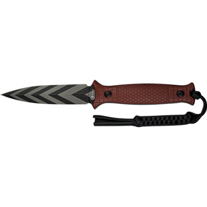 CIVIVI KNIFE PERFRICO FIXED 4.49" BUGUNDY G10/STRIPED BLD!