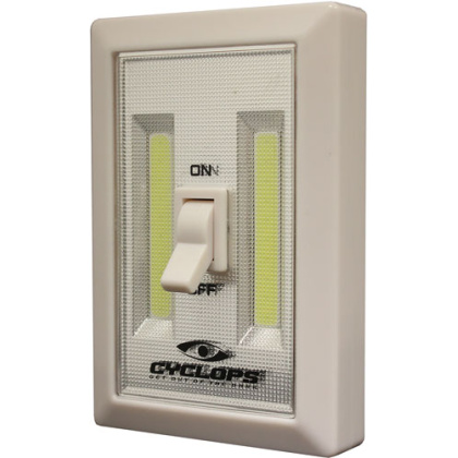 CYCLOPS LIGHT WALL SWITCH COB LED 200 LUMEN 2/PACK IVORY