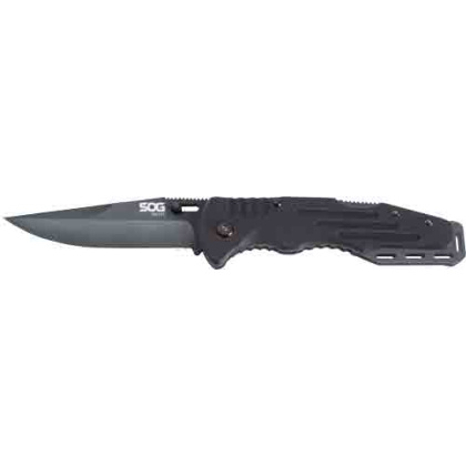 SOG KNIFE SALUTE HARDCASED BLACK 3.6" BLADE