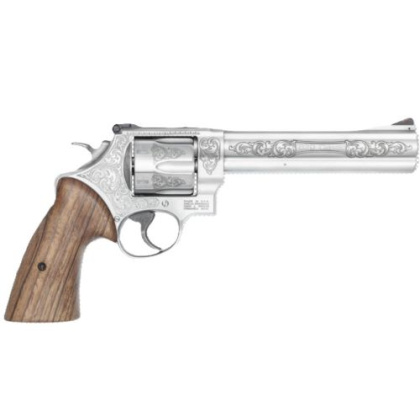 S&W 629 ENGRAVED 44 MAG 6.5" 6-SHOT WALNUT GRIPS SS