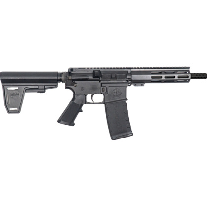 GLFA AR15 PISTOL W/BRACE 223 WYLDE 7.5" NITRIDE BBL BLACK