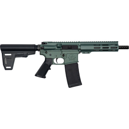 GLFA AR15 PISTOL W/BRACE 223 WYLDE 7.5" NIT CHARCOAL GREEN