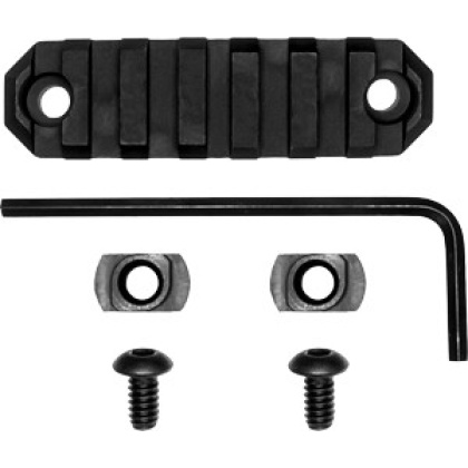 GROVTEC RAIL SECTION M-LOK 3" 7 SLOT ALUMINUM BLACK