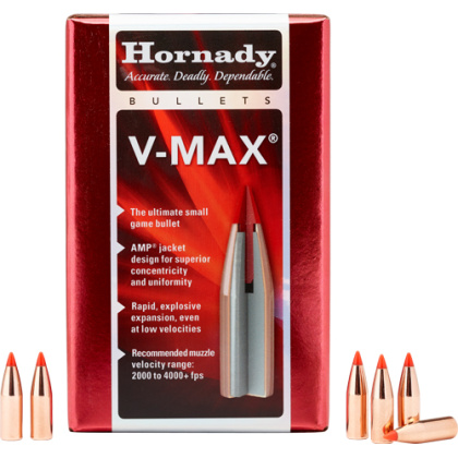 HORNADY BULLETS 22 CAL .224 35GR V-MAX 100CT 40BX/CS