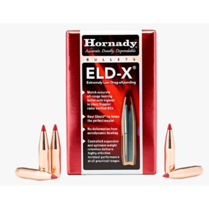 HORNADY BULLETS 25CAL. .257 128GR. ELD-X 100CT 25BX/CS
