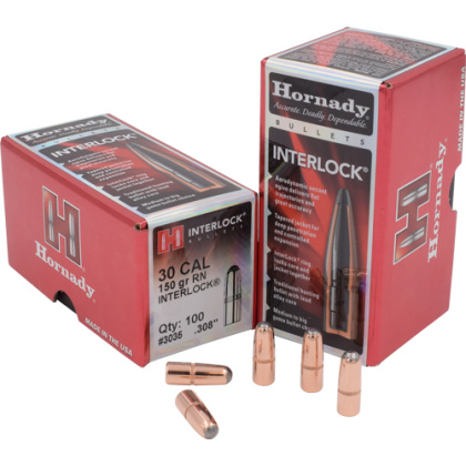 HORNADY BULLETS 30 CAL .308 150GR JSP-RN 100CT 25BX/CS