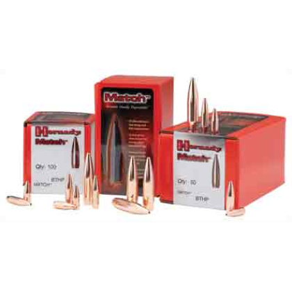 HORNADY BULLETS 30 CAL .308 208GR BTHP MATCH 100CT 15BX/CS