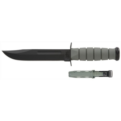 KA-BAR FIGHTING/UTILITY KNIFE 7" W/PLASTIC SHEATH F-GREEN