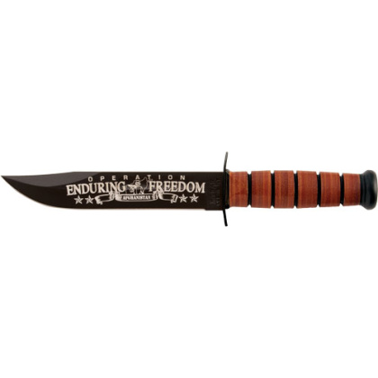 KA-BAR USMC OEF AFGHANISTAN 7" W/LEATHER SHEATH USMC