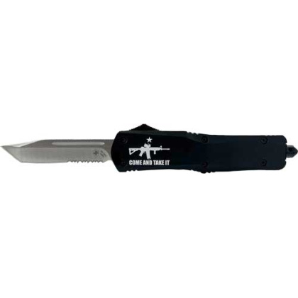 TEMPLAR KNIFE LARGE OTF COME AND TAKE IT AR 3.5" SILVER BLD