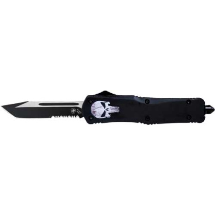 TEMPLAR KNIFE LARGE OTF FALLEN 3.5" BLACK TANTO SERRATED
