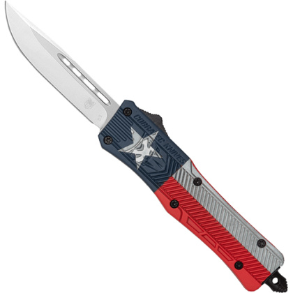 COBRATEC MEDIUM CTK1 OTF TEXAS STATE FLAG CRKTE 3" DROP POINT