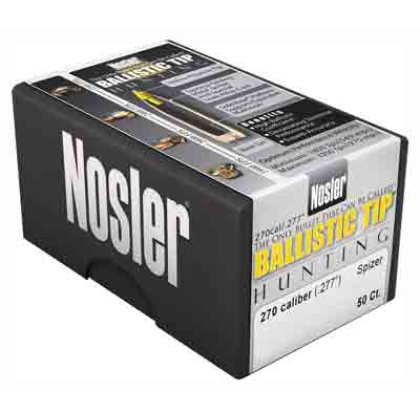 NOSLER BULLETS 270 CAL .277 150GR BALLISTIC TIP 50CT