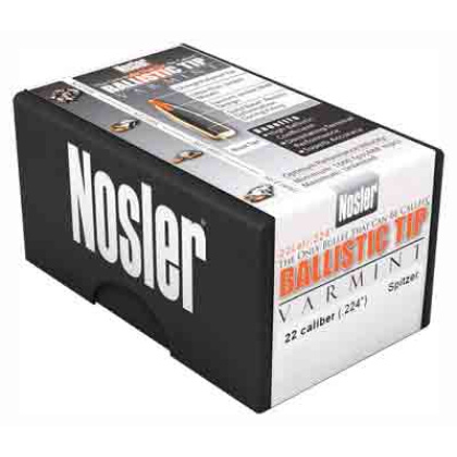 NOSLER BULLETS 22 CAL .224 55GR BALLISTIC TIP 100CT