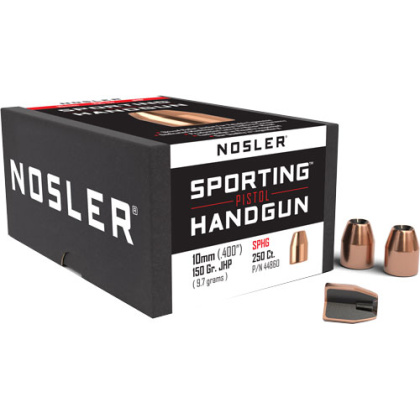 NOSLER BULLETS 10MM .400 150GR JHP 250CT