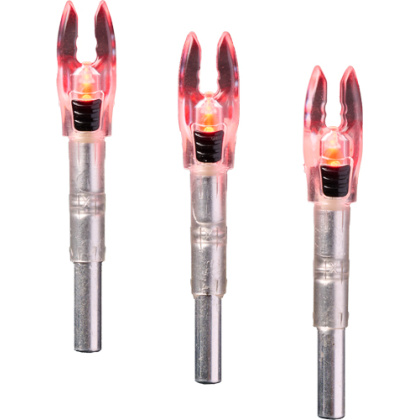 NOCKTURNAL SHIFT LIGHTED NOCK UNIVERSAL RED 3PK