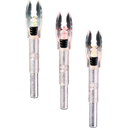 NOCKTURNAL SHIFT LIGHTED NOCK UNIVERSAL RED/GREEN STROBE 3PK