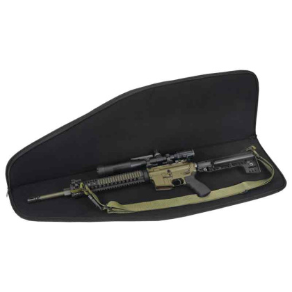 US PEACEKEEPER 45" MSR CASE BL 4 MAG POUCHES 600 DENIER BLACK