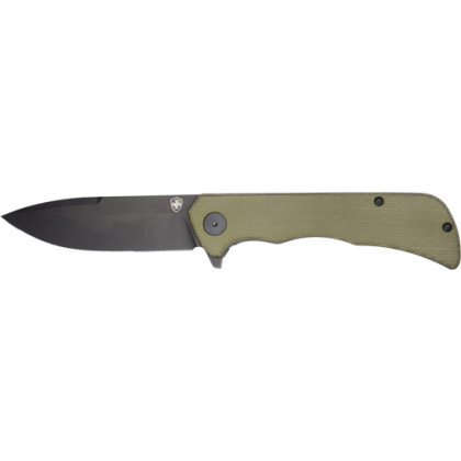 TEMPLAR KNIFE PALADIN FOLDER 3.27" GREEN MICARTA BLK DP D2!