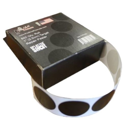 SPLATTER SHOT TARGET REPAIR PASTERS 1" BLACK 500CT ROLL