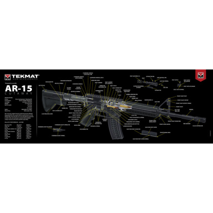 TEKMAT ARMORERS BENCH MAT ULTRA 15"X44" AR-15 CUT AWAY