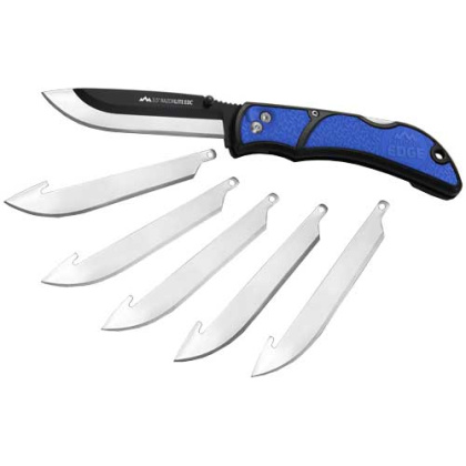 OUTDOOR EDGE 3.5" RAZOR LITE EDC FOLDER BLUE W/6 BLADES